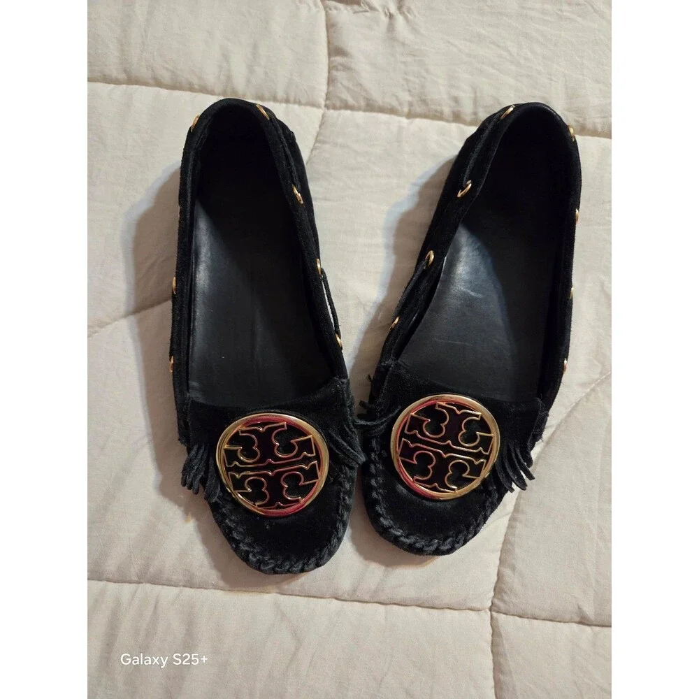 Tory Burch green mocassins size 5